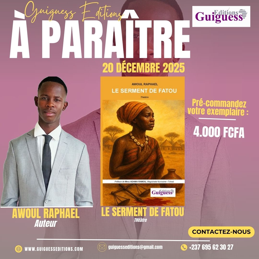 Le jeune dramaturge Awoul Raphaël publie « Le serment de Fatou »